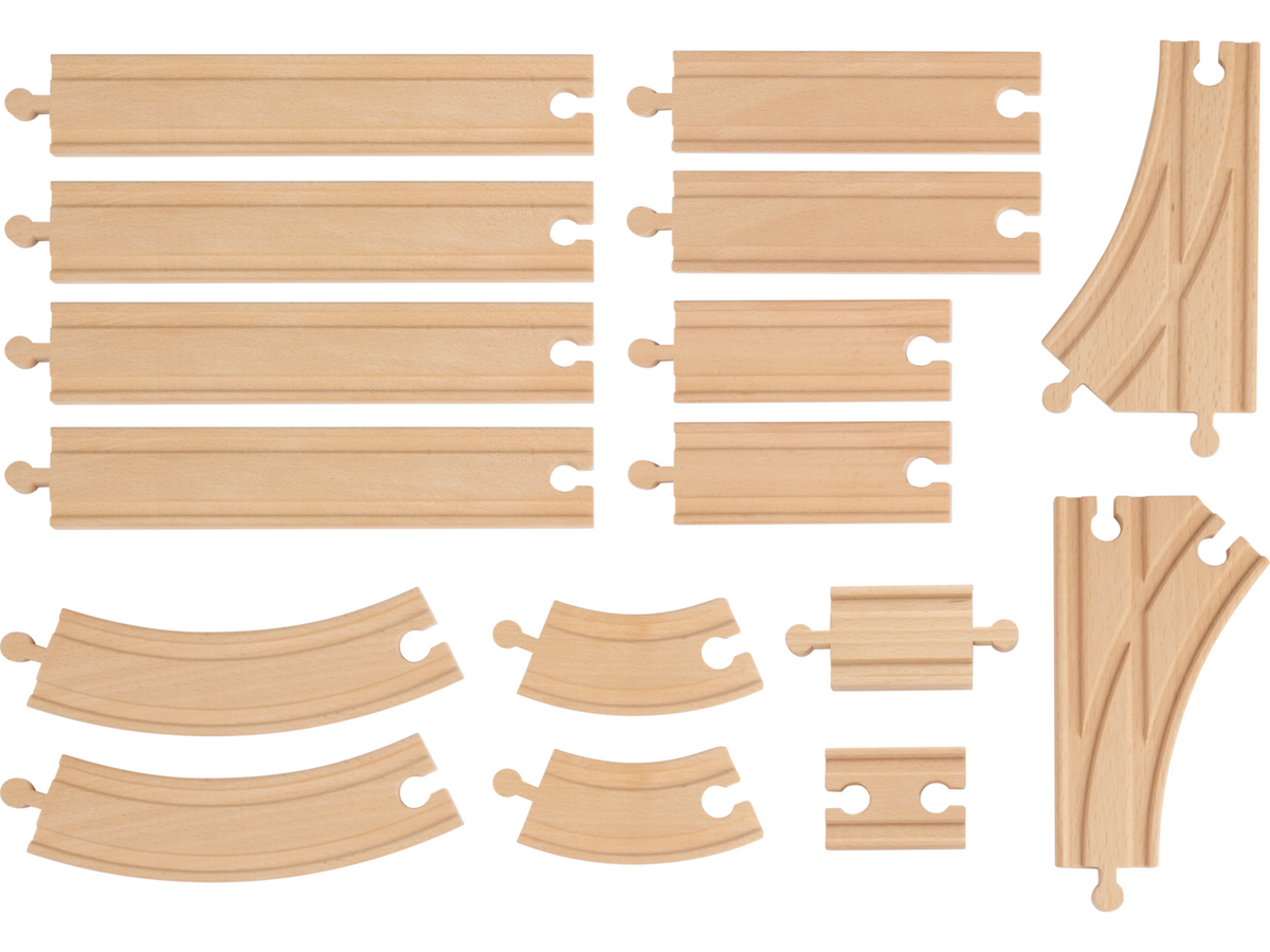 Kit de rails de train en bois