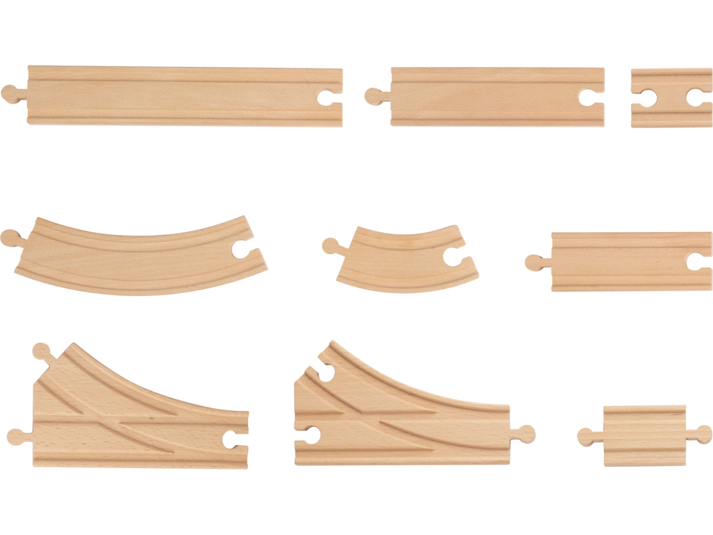 Kit de rails de train en bois