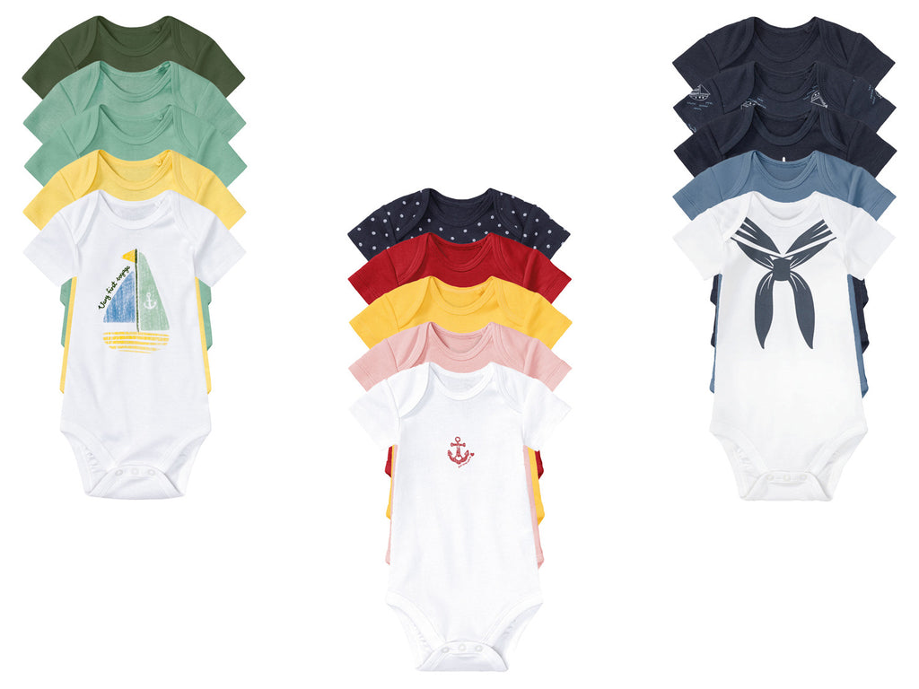 Lot de 5 bodies à manches courtes bébé