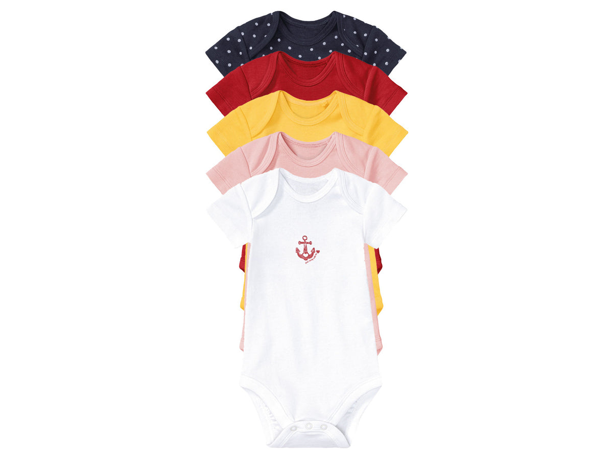 Lot de 5 bodies à manches courtes bébé
