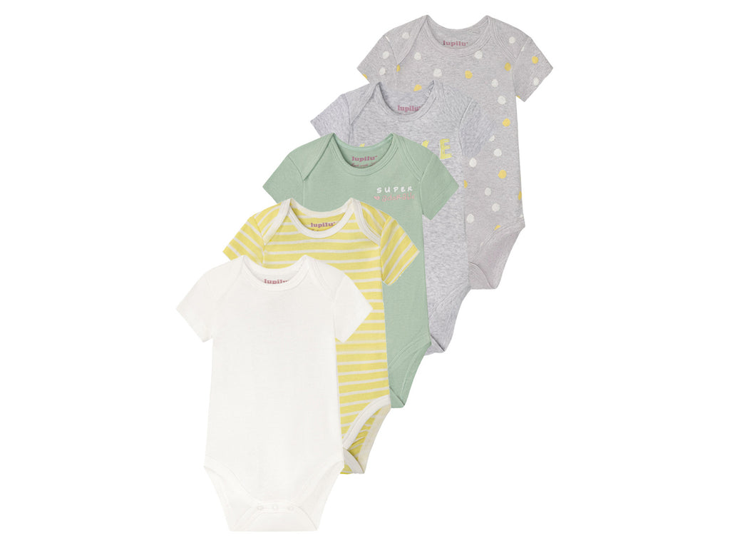 Lot de 5 bodies manches courtes bébé