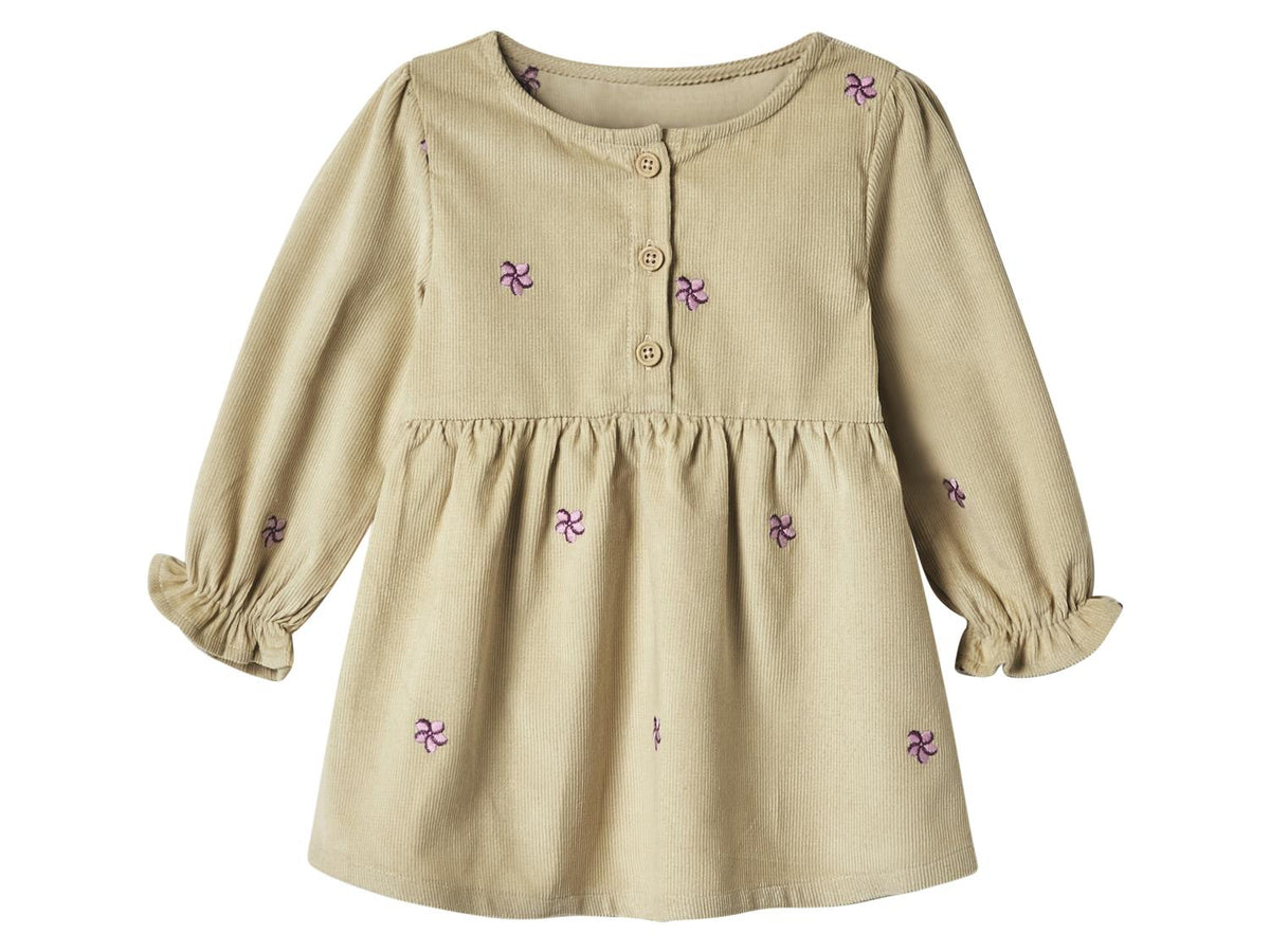 Robe bébé en velours côtelé