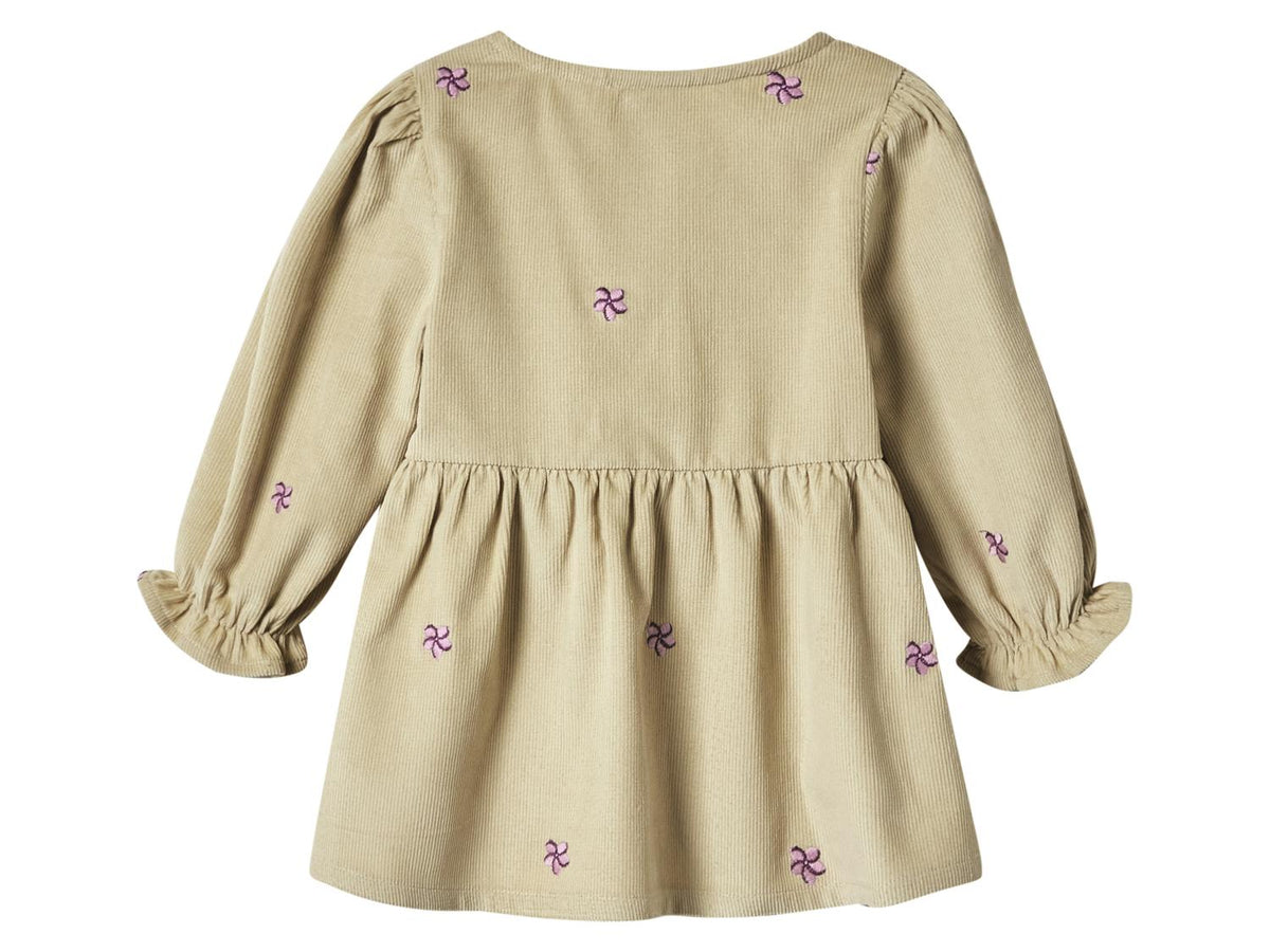 Robe bébé en velours côtelé