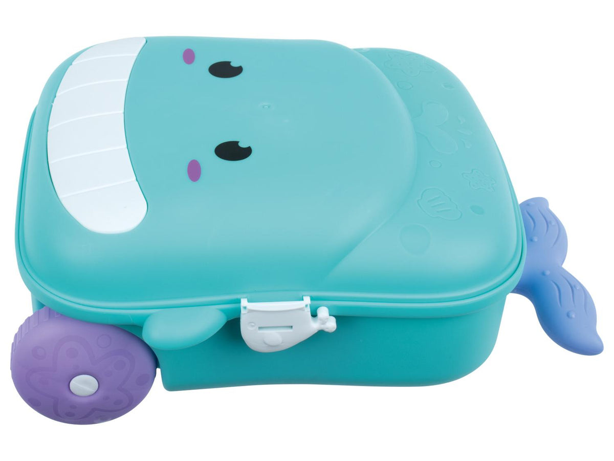 Valise à roulettes avec jouets de plage