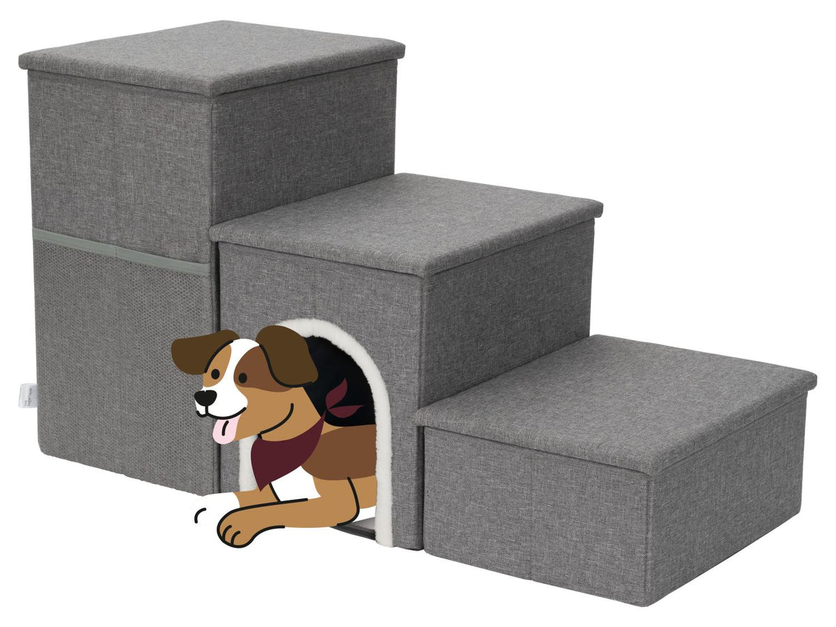 Escalier pour animaux avec cachette