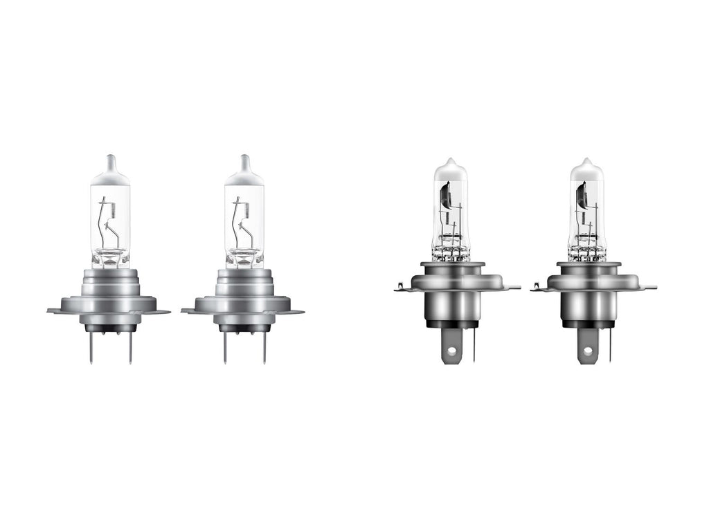 Ampoules halogènes pour phares auto H7 / H4, lot de 2