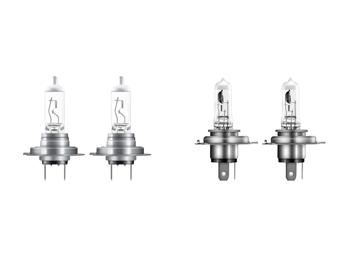 Ampoules halogènes pour phares auto H7 / H4, lot de 2