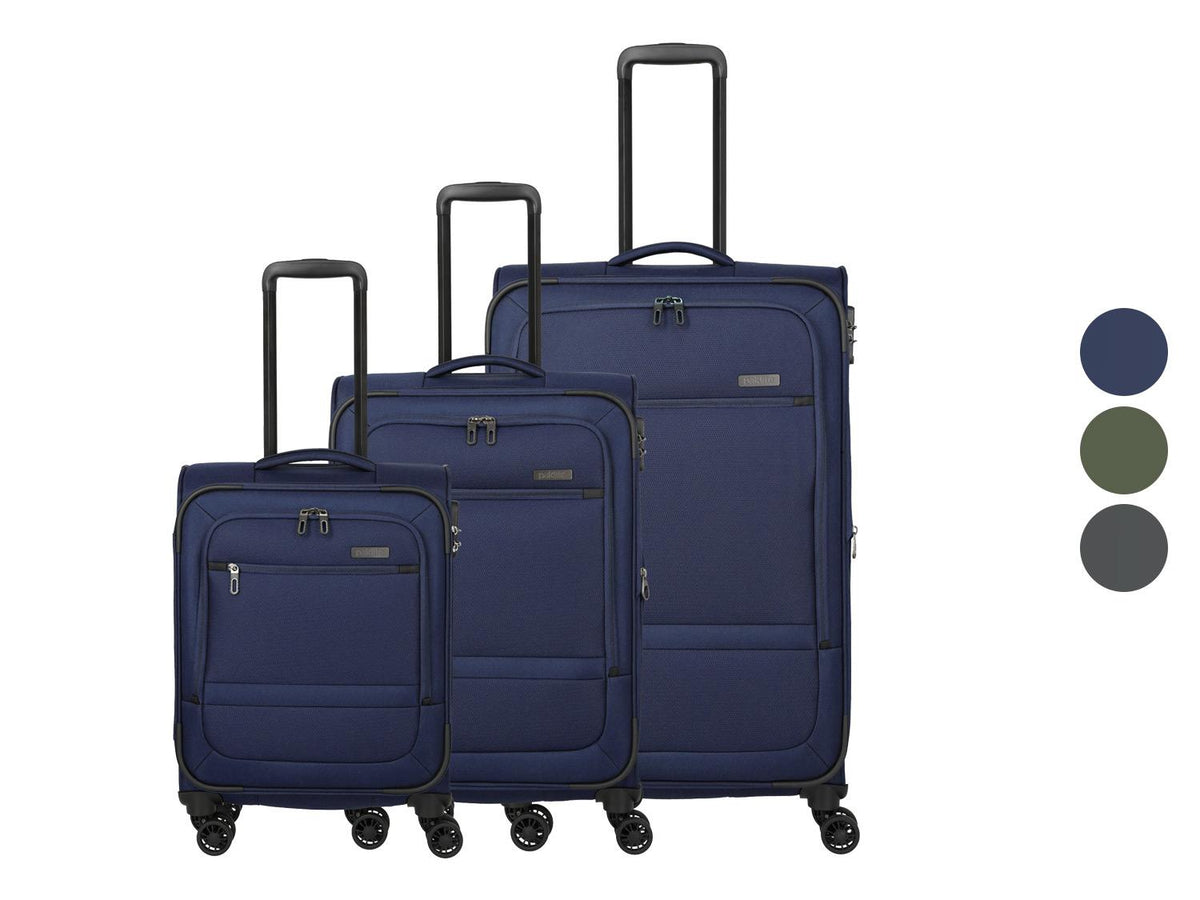 Set de 3 valises LIDO 4W, bleu marine