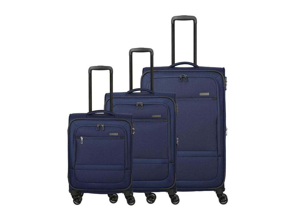 Set de 3 valises LIDO 4W, bleu marine