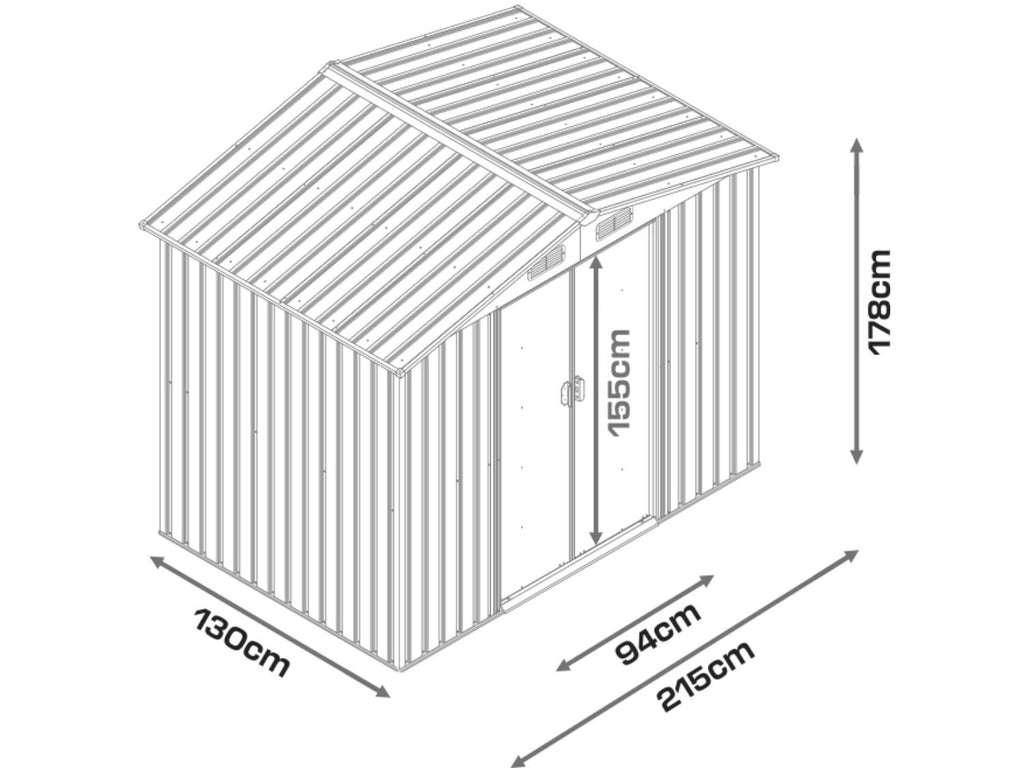 Abri de jardin, 2,4 m²