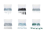 Assortiment de crochets et œillets / gaines thermorétractables / rivets pop / bagues d'étanchéité / colliers de serrage / colliers à oreilles