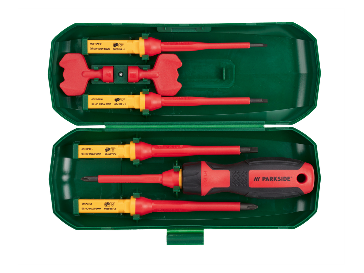 Jeu de lames interchangeables pour tournevis 1000 V, 8 pièces