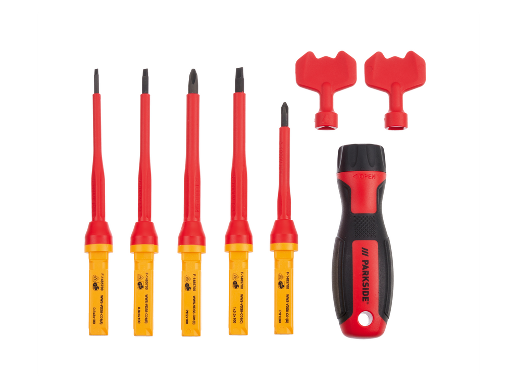 Jeu de lames interchangeables pour tournevis 1000 V, 8 pièces