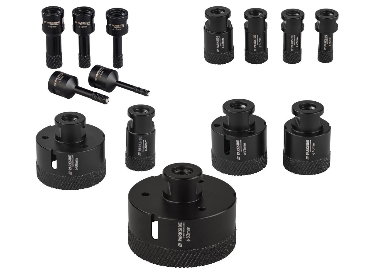 Couronnes diamantées, coffret de rangement inclus