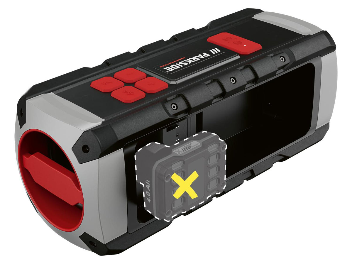Haut-parleur de chantier Bluetooth, sans batterie ni chargeur