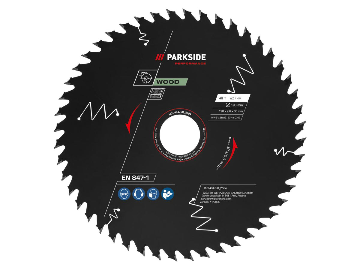 Lame de scie circulaire, Ø 190 mm