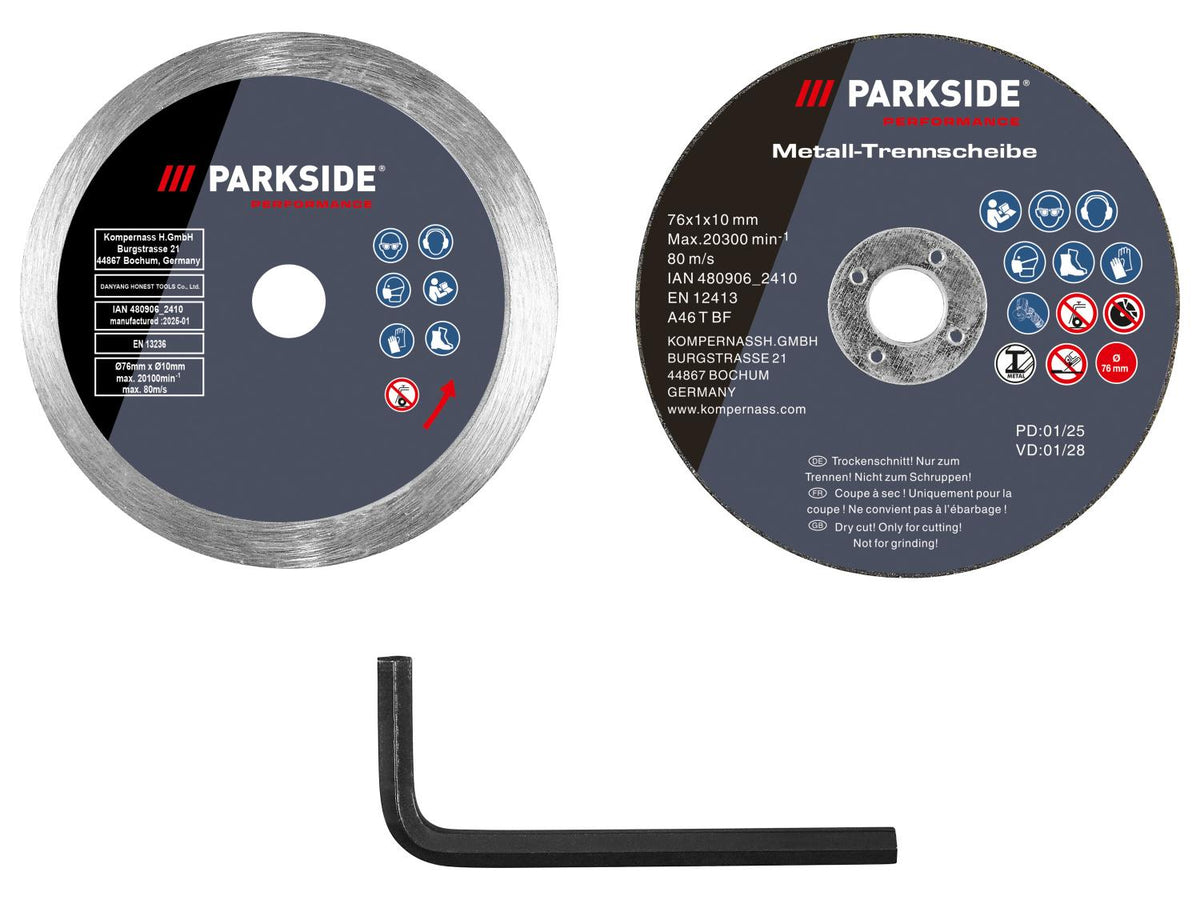 Meuleuse d'angle sans fil 12 V »PPWSA 12 A1«, sans batterie ni chargeur