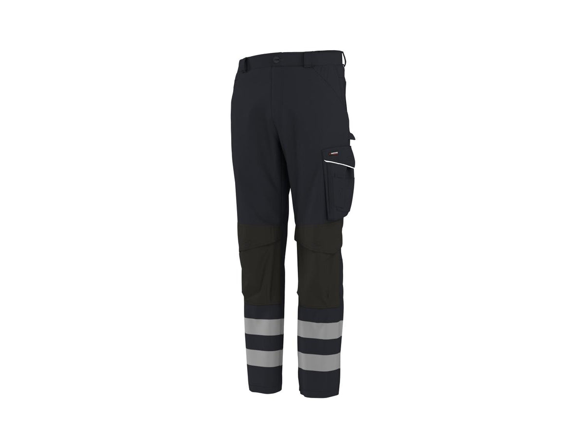 Pantalon de travail en softshell réfléchissant homme