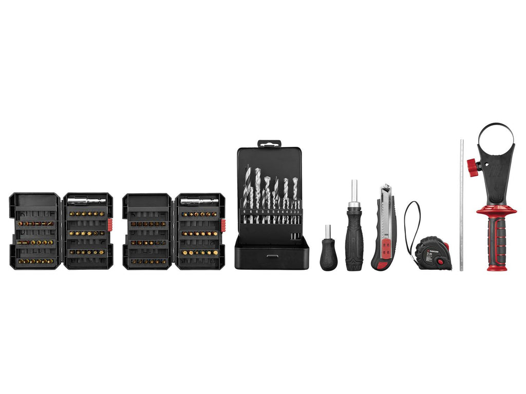Set de perceuse-visseuse à percussion sans fil 20 V « PSBSAP 20-Li D4 », avec batterie et chargeur