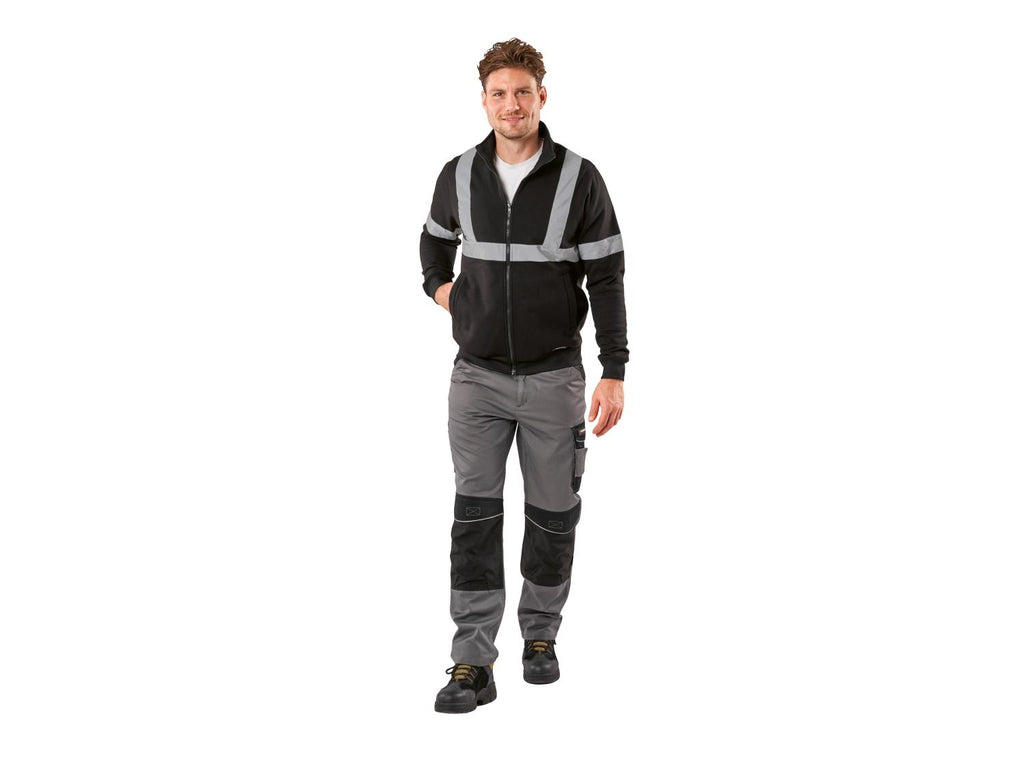 Sweat zippé à haute visibilité ou réfléchissant homme