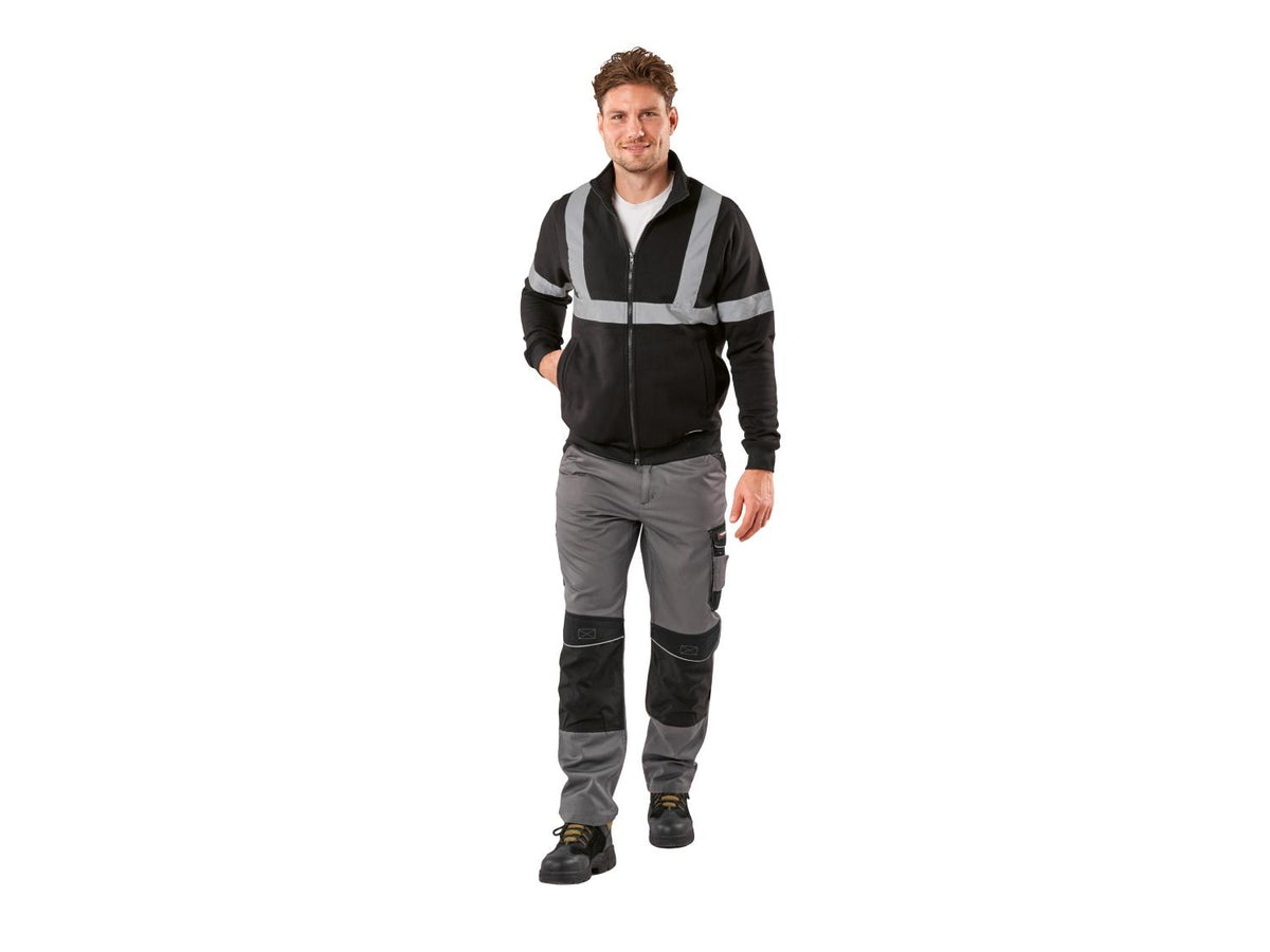 Sweat zippé à haute visibilité ou réfléchissant homme