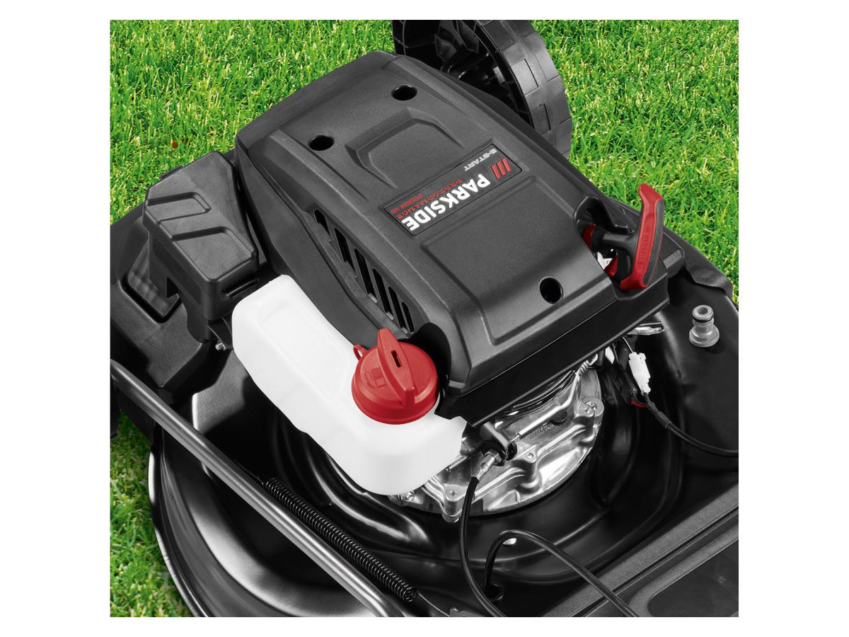 Tondeuse à gazon thermique »PPBRM 46 B2« avec batterie de démarreur électrique et chargeur