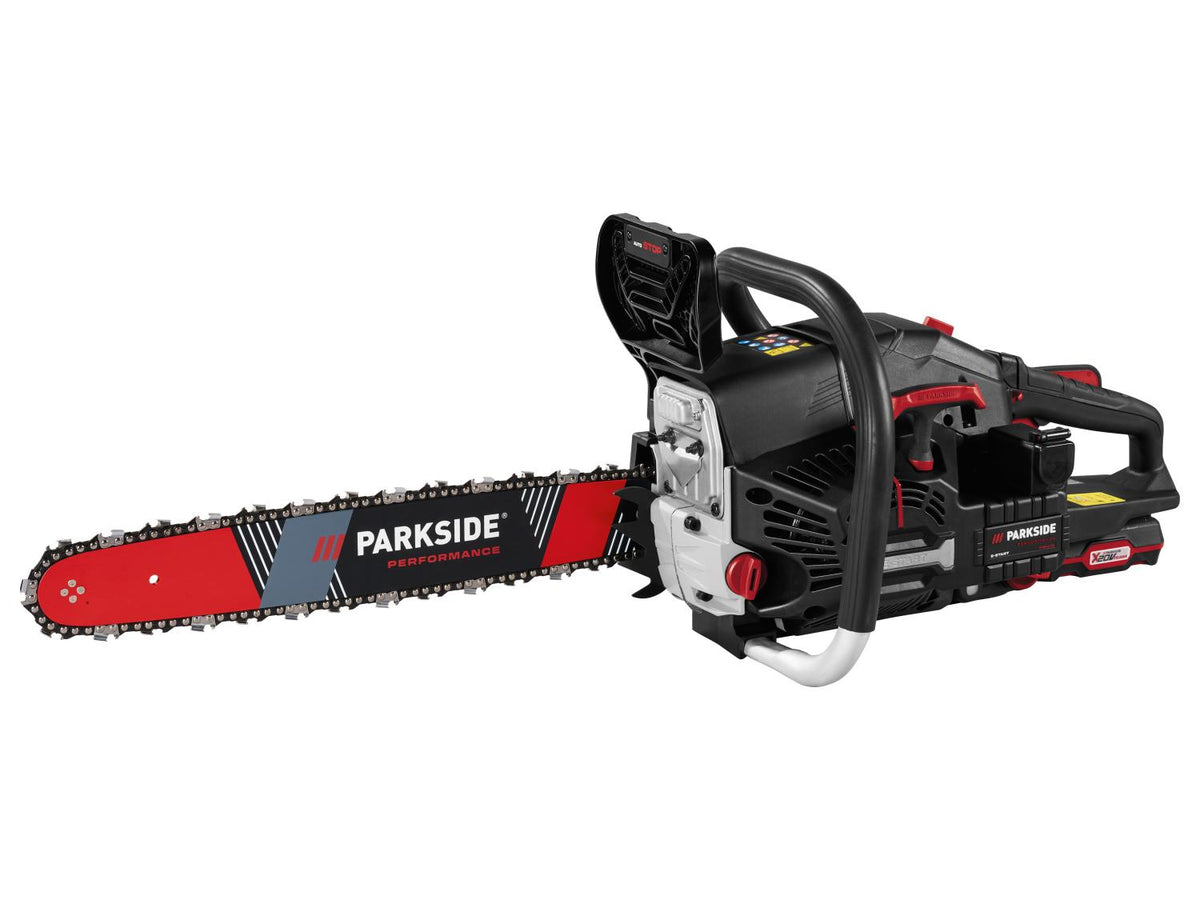 Tronçonneuse à essence avec démarrage électrique PPBKS 56 C3, 18", 20 V
