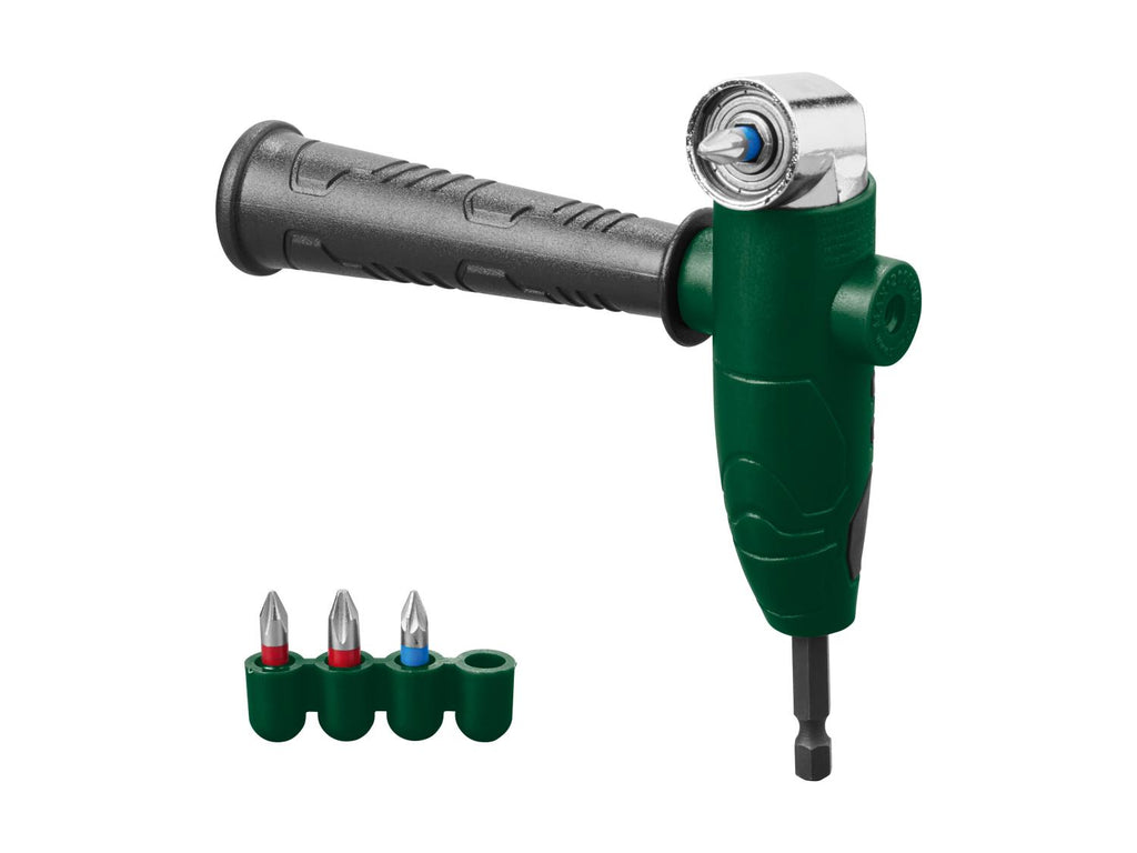 Renvoi d’angle pour perceuse ou set de forets hélicoïdaux HSS