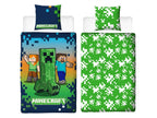 Parure de lit réversible Minecraft ou Pokémon, 140 x 200 cm