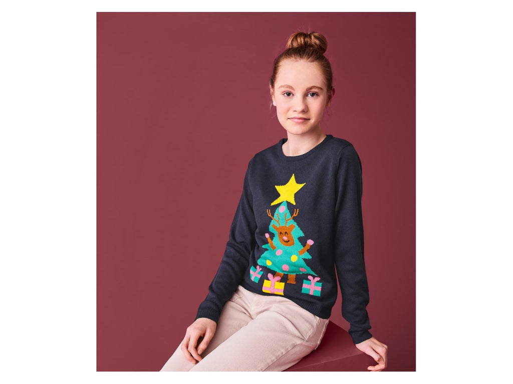 Pullover de Noël à LED fille
