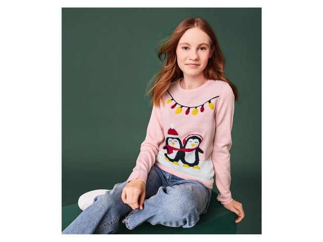 Pullover de Noël à LED fille