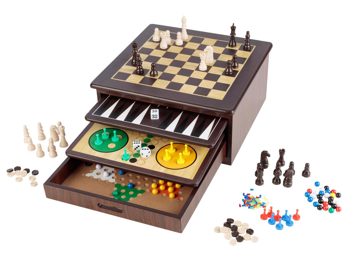 Coffret de 10 jeux en bois