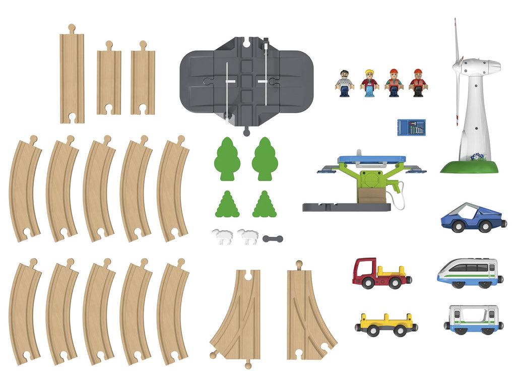 Set de chemin de fer en bois