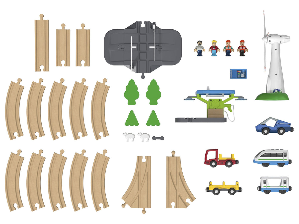 Set de chemin de fer en bois