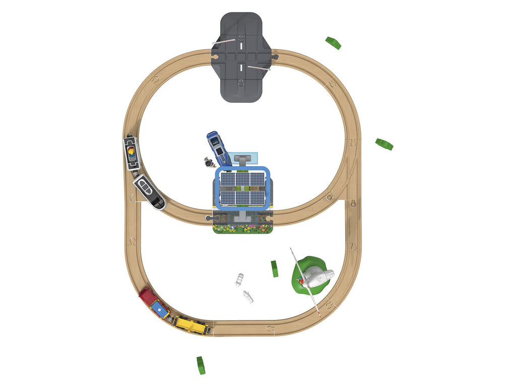 Set de chemin de fer en bois