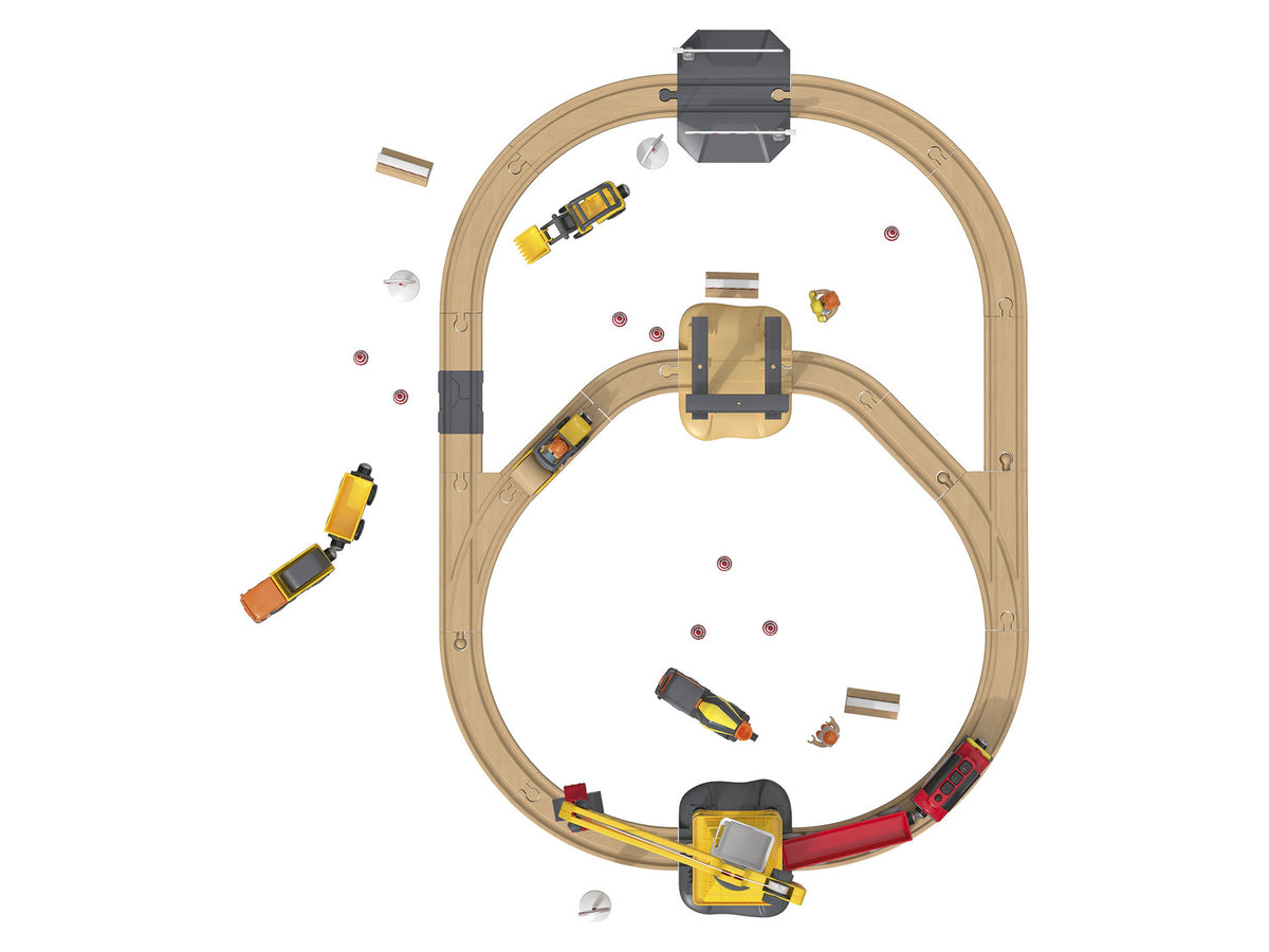 Set de chemin de fer en bois