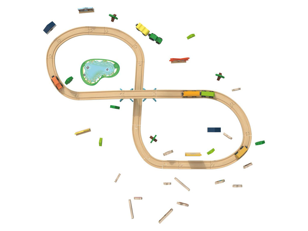 Set de chemin de fer en bois