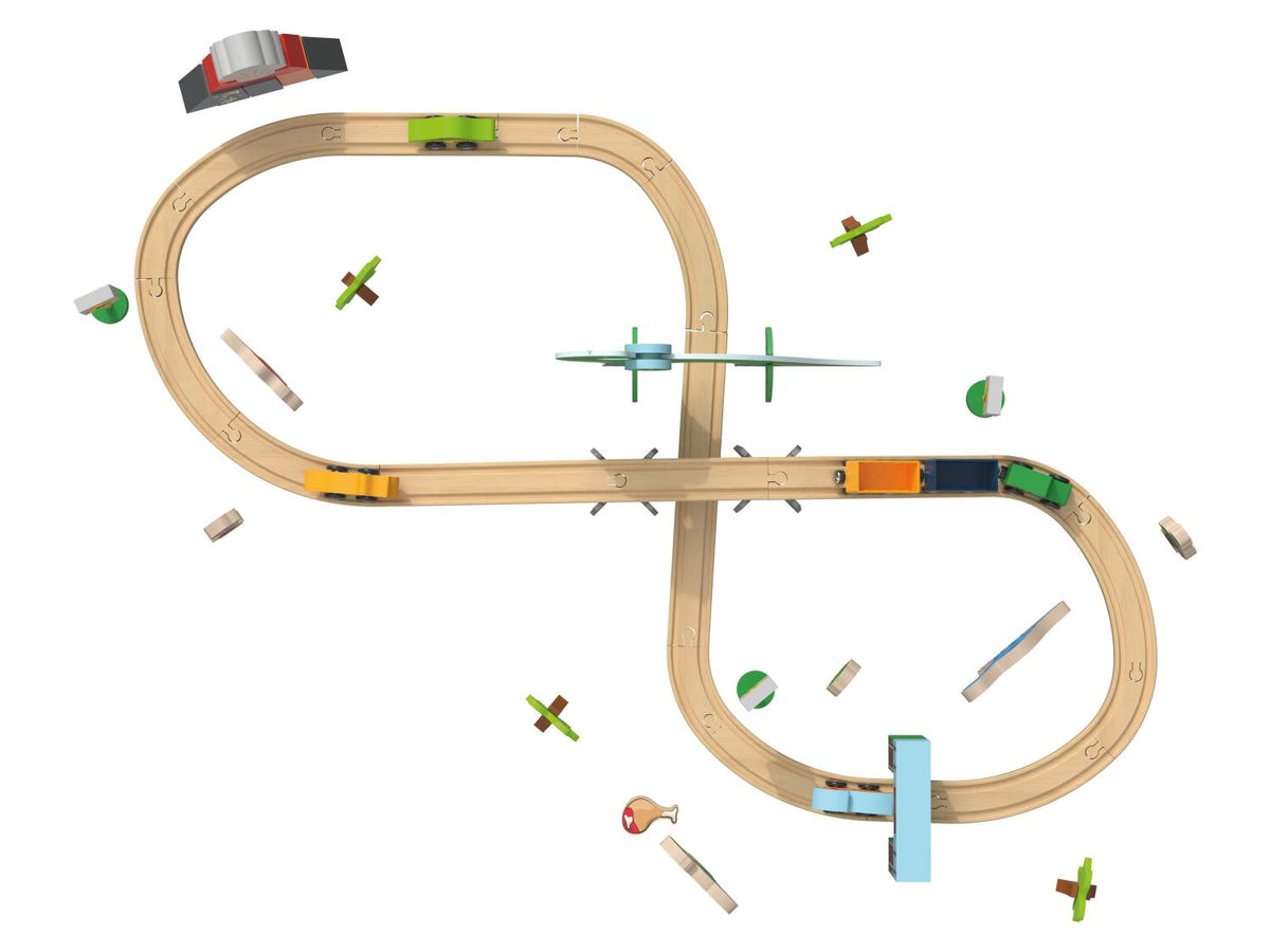 Set de chemin de fer en bois