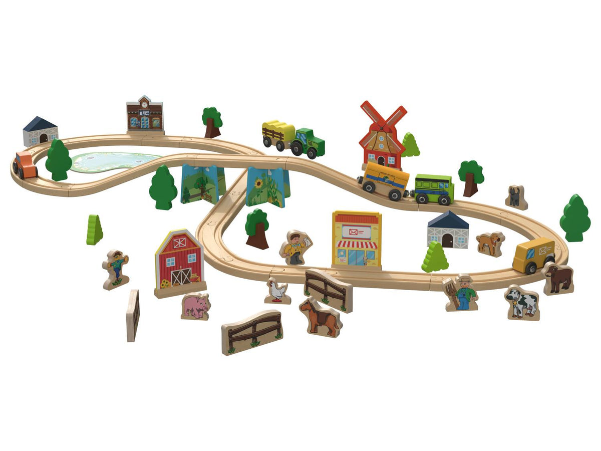 Set de chemin de fer en bois