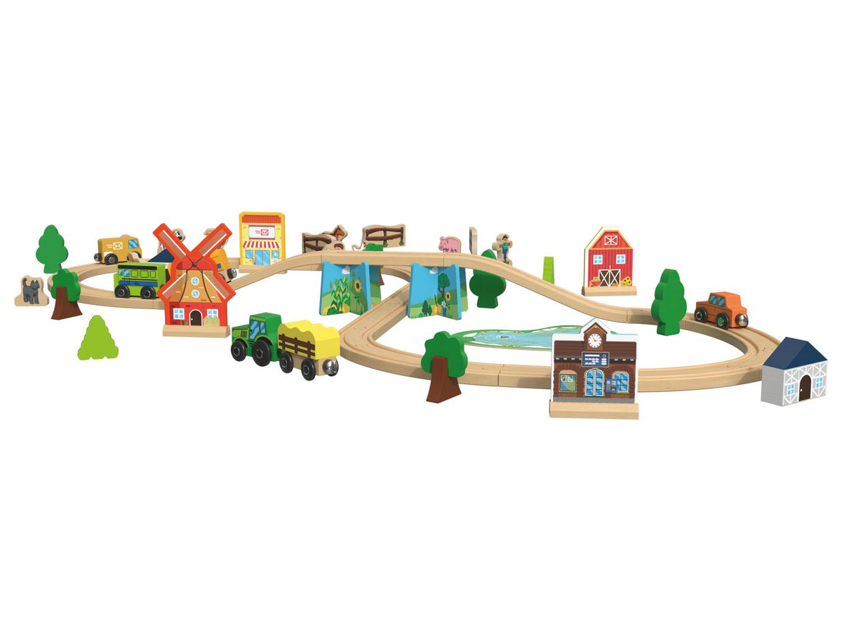 Set de chemin de fer en bois