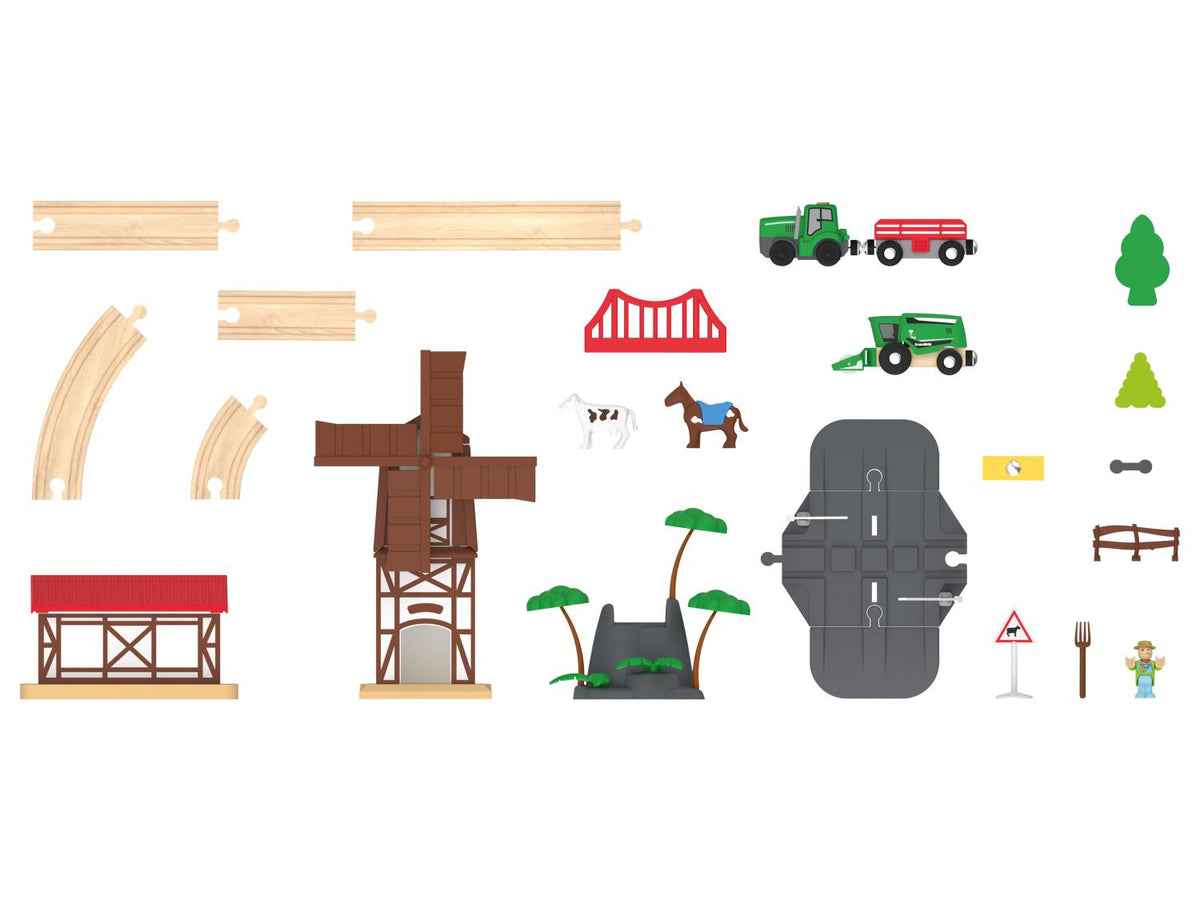 Set de chemin de fer en bois