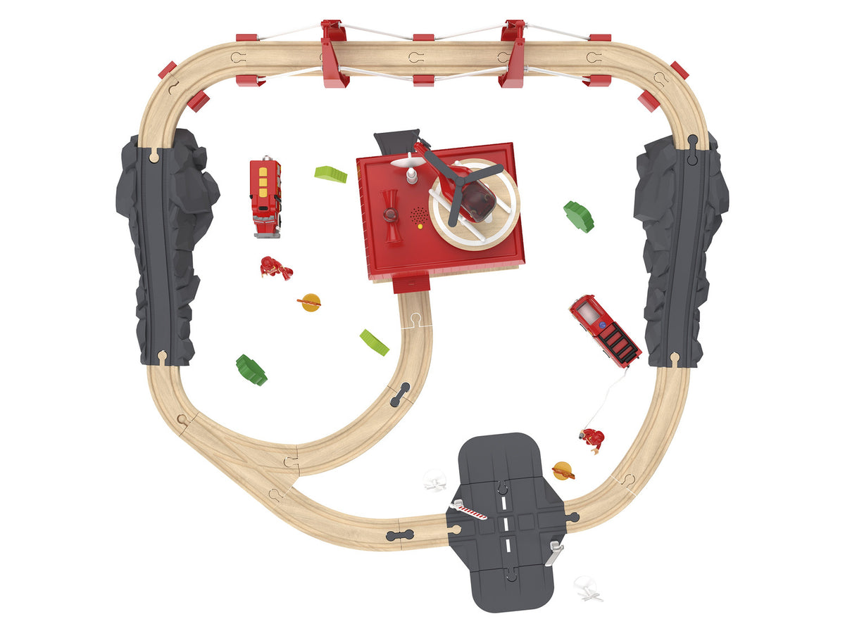 Set de chemin de fer en bois