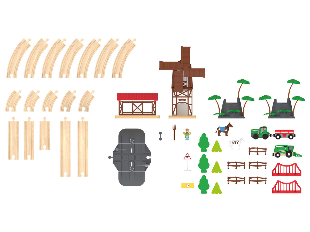 Set de chemin de fer en bois