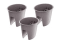 Jardinière de balcon « Ratolla Railing » aspect rotin, lot de 3
