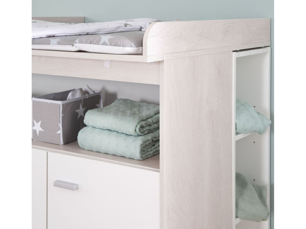 Commode à langer Julia, blanche, avec plan à langer amovible