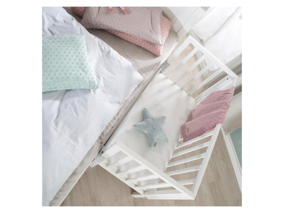 Lit co-dodo 2en1 avec barrière + matelas