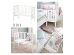 Lit co-dodo 2en1 avec barrière + matelas