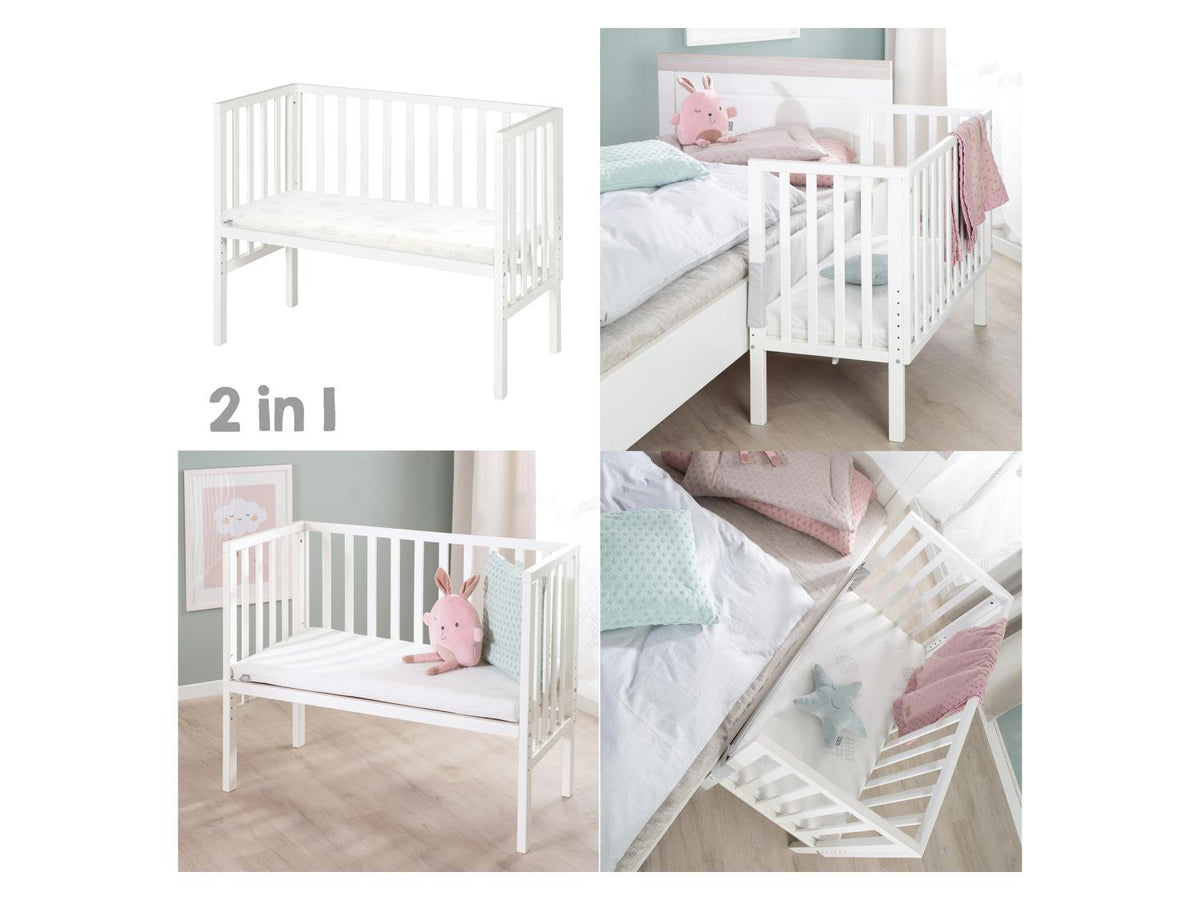 Lit co-dodo 2en1 avec barrière + matelas