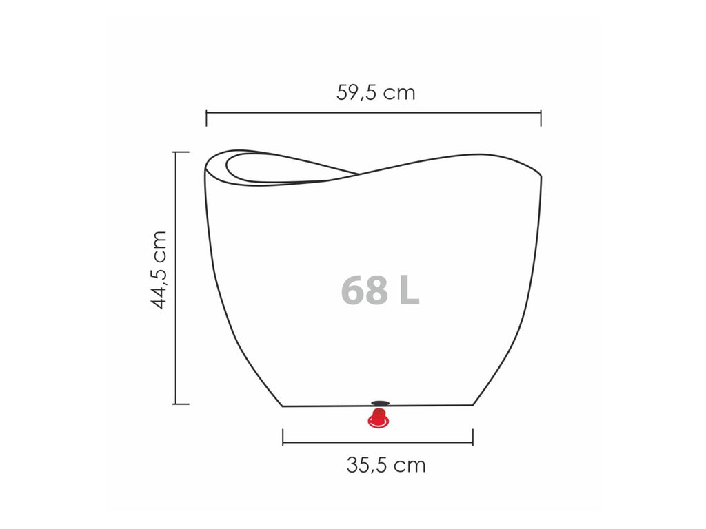 Pot à plantation Wave Globe