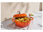 Cocotte en fonte en forme de citrouille